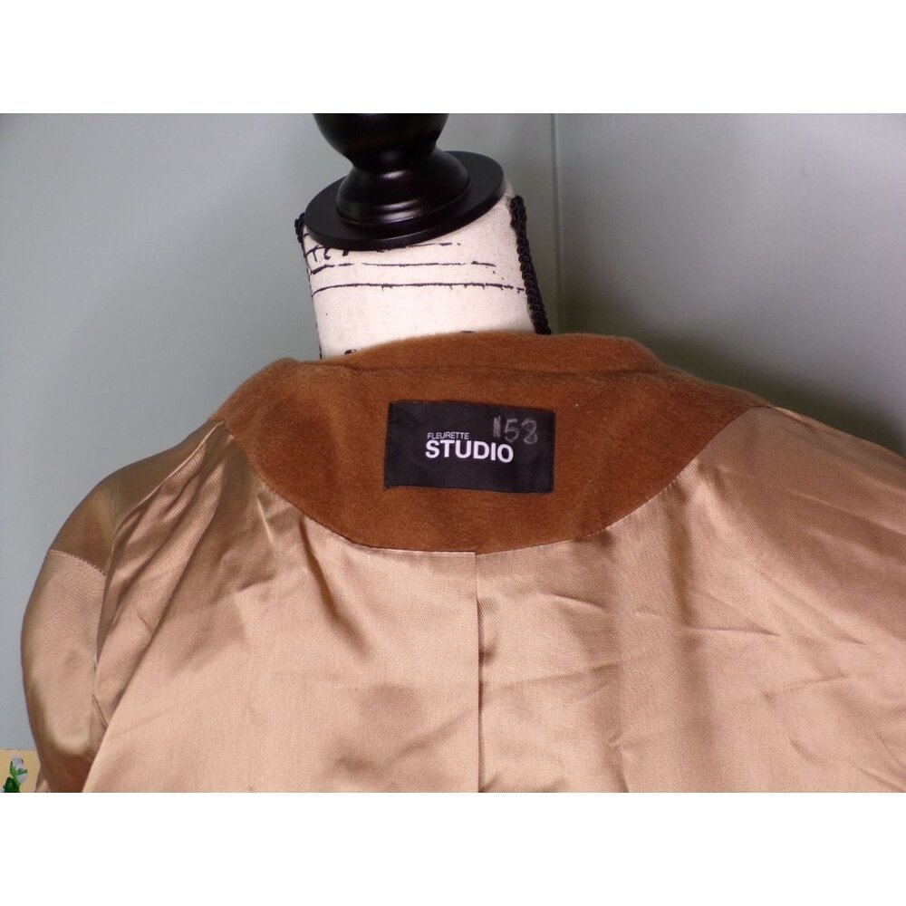 🆕FLEURETTE Luxe Wool Blend Coat Camel 10 - Picture 10 of 11